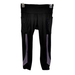 Athleta Ultimate Stash Craft Tight Black Purple Size M‎